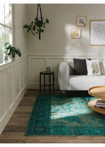 benuta nest Lankakudottu matto Frencie Turkoosi 80x165 cm Turkoosi It&auml;mainen,Vintage