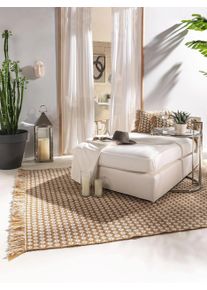 benuta pure Kierr&auml;tetyst&auml; materiaalista valmistettu matto Morty Keltainen 80x150 cm Keltainen Geometrinen