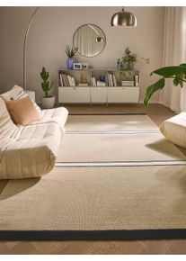 benuta pure Villamatto Livio Beige/Musta 120x170 cm Beige/Musta Raitoja