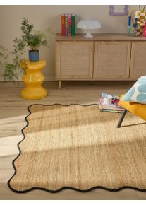 benuta POP Juuttimatto Mambo Musta 120x170 cm Musta Reunus