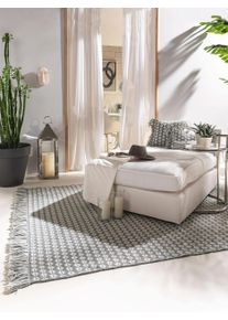 benuta pure Kierr&auml;tetyst&auml; materiaalista valmistettu matto Morty Sininen 80x150 cm Sininen Geometrinen