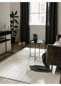 benuta POP Matto Paloma Kerma 80x150 cm Kerma Geometrinen,Yksiv&auml;rinen