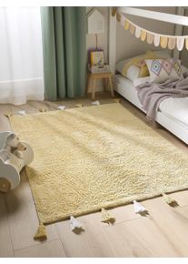 Lytte Pest&auml;v&auml; lastenmatto Malu Keltainen 80x120 cm Keltainen Yksiv&auml;rinen