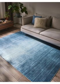 benuta POP Pest&auml;v&auml; matto Laury Sininen 120x170 cm Sininen Yksiv&auml;rinen