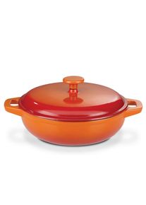 GSW , Orange , Metall , 4.5 l , rund , 30 cm , ISO 9001 , backofengeeignet, hitzebest&auml;ndige Griffe, rostfrei, hitzebest&auml;ndig, geschmacksneutral, optimale W&auml;rmeverteilung, leichte Reinigung, schadstofffrei gem&auml;&szlig; EU-Standards ,