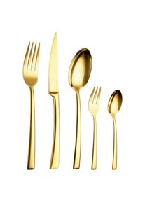 ECHTWERK , Goldfarben , Metall , 35.5x25.5x5 cm , rostfrei, lebensmittelecht , Kochen & Essen, Besteck, Bestecksets