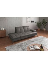 Sit & More Sit & More , Mokka , Textil, Leder , Kombination Echtleder/Stoff , Nappaleder , 231x90x122 cm , Goldenes M, Made in Europe, DGM-Klimapakt , Armteil rechts , Wohnzimmer, Sofas & Couches, Relaxliegen & R&eacute;cami&egrave;ren