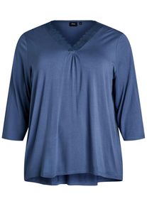 ZIZZI Damer Soveskorte 'Mhali' indigo St&oslash;rrelse 7XL/8XL