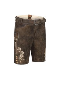 N&uuml;bler N&uuml;bler Trachtenlederhose &raquo;Lederhosen kurz Latz Hudson&laquo; braun, Gr&ouml;&szlig;e 44