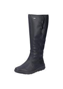 Rieker Winterstiefel , Langschaftstiefel, Keilabsatz, mit Warmfutter und Rei&szlig;verschluss schwarz, Gr&ouml;&szlig;e 38