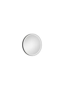 Laufen YVA Spiegel H4485000YV4501 rund, 600x40x600 mm, LED-Beleuchtung, Touchschalter, Ein/Aus/Dimmer, schwarz matt