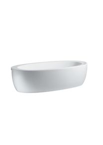 Laufen Alessi one Oval-Badewanne H2449700000001 203 x 102 cm, wei&szlig;, Halbeinbau, mit Sch&uuml;rze