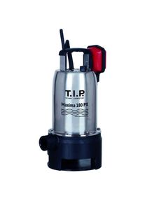 T.I.P. Schmutzwasser Tauchpumpe - Edelstahl, 10.500 l/h, 7 m F&ouml;rderh&ouml;he, 500 W, 25 mm Korngr&ouml;&szlig;e, robust, Maxima 180 PX 30121
