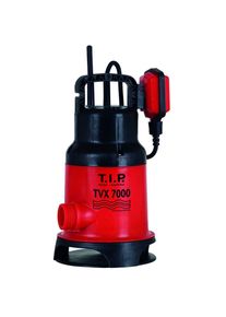 T.I.P. Schmutzwasser Tauchpumpe - 7.000 l/h, 5 m F&ouml;rderh&ouml;he, 300W, 20mm Korngr&ouml;&szlig;e, GFK Geh&auml;use, VORTEX Laufrad, TVX 7000 30268