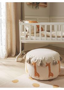 Lytte Pouf Savannah Yellow 45x45x25 cm - Handmade Stool for Kids Room - made from Cotton with 100% Cotton