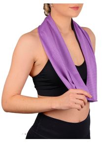 Damen K&uuml;hltuch in gr&uuml;n-lila ,Gr&ouml;&szlig;e 0, WITT, 58% Polyamid, 42% Polyester