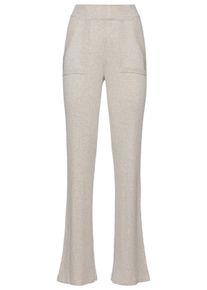 French Connection Dames Broek van tricot in beige gem&ecirc;leerd ,maat 32/34, Witt, 30% Polyacryl, 30% Polyester, 30% Polyester