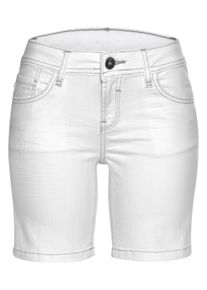 s.Oliver Dames Short in offwhite ,maat 34, Witt, 98% Katoen, 2% Elastan