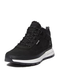 Schn&uuml;rboots Timberland "FIELD TREKKERLOW WARM LINED SNEAKER", Herren, Gr. 44, schwarz (schwarz nubuck), Leder, Schuhe Schn&uuml;rboots, Wintersneaker, Sneaker, Winterschuhe, gef&uuml;ttert