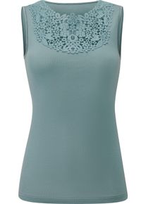 w&auml;schepur Damer Elegant linne med spetsinf&auml;llning jade Gr&ouml;&szlig;e 48