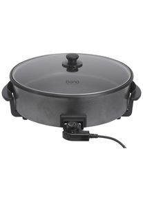 Bono , Anthrazit , Metall , 7 cm , Lfgb, Reach , Antihaftbeschichtung, Glasdeckel , Kochen & Essen, Pfannen, Elektrische Pfannen