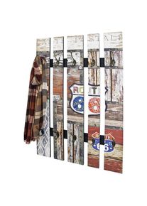 M&Ouml;BELIX M&ouml;belix , Mehrfarbig , Holzwerkstoff , 65x100x9 cm , Garderobe, Wandhaken & Paneele, Wandgarderobe