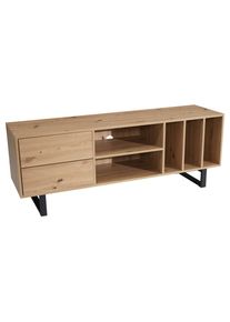Livetastic , Eichefarben , Holzwerkstoff , 2 Schublade(n) Schubladen , 150x55x40 cm , stehend , Wohnzimmer, TV-M&ouml;bel, TV- & Lowboards