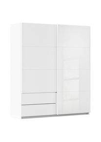 M&Ouml;BELIX M&ouml;belix , Wei&szlig; , Holzwerkstoff , 2 F&auml;cher , 2 Schublade(n) Schubladen , 181x210x62 cm , Blauer Engel, Goldenes M, Made in Germany , Schlafzimmer, Kleiderschr&auml;nke, Schwebet&uuml;renschr&auml;nke