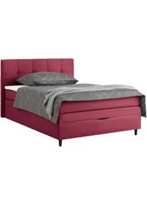 Boxspringbett Miami in Weinrot ca. 120x200cm