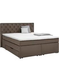 Boxspringbett Chester Dunkelbraun max. 180x200cm
