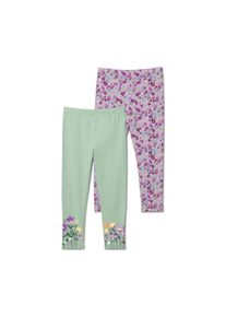 Tchibo - 2 Kinder-Leggings - Baby - Gr. 74/80 - lila/gebl&uuml;mt