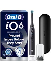 Oral-B, Elektrische Zahnb&uuml;rste, Oral B - iO6 Electric Toothbrush - Black - 2 Brush Heads, Premium Travel Case