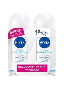 Nivea, Deo, Fresh Natural Women's Rollon Antiperspirant Duo 2x50 Ml (Roll-on)