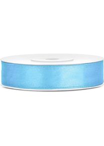 partydeco, Geschenkverpackung, Satin Ribbon, sky-blue, 12mm/25m (1 pc. / 25 lm) (1x)