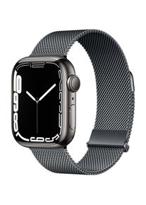 Celly Uhrenarmband 42-44-45mm Milanese Dunkel (Milanese), Uhrenarmband, Schwarz