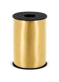 partydeco, Geschenkverpackung, Plastic ribbon, gold, 5mm/225m (1 pkt / 1 pc.) (1x)