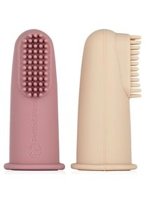 Petite&Mars, Handzahnb&uuml;rste, Finger Toothbrush Rose & Sand 0 Months 2 Pieces (2 x)