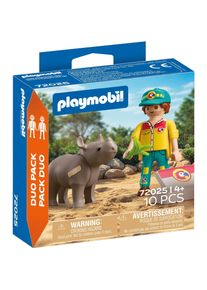Playmobil 72025 DuoPack Tierpfleger mit Nashorn