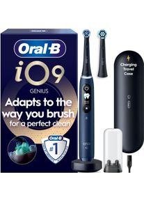 Oral-B, Elektrische Zahnb&uuml;rste, Oral B - iO9 Electric Toothbrush - Sapphire Blue - 2 Brush Head, Charging Travel Case