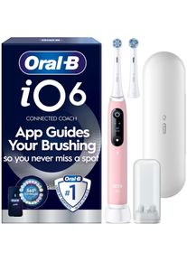 Oral-B, Elektrische Zahnb&uuml;rste, Oral B - iO6 Electric Toothbrush - Pink - 2 Brush Heads, Premium Travel Case