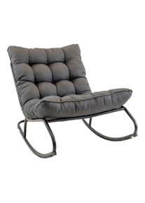 Ambia Garden Gartenschaukelstuhl, Blaugrau, Metall, Textil, 75x81x118 cm, Gartenm&ouml;bel, Gartenschaukeln, H&auml;ngesessel