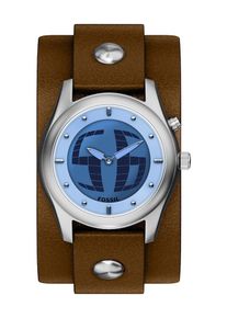 Fossil Zegarek analogowy 'ARCHIVAL BIG TIC' dla mężczyzn jasnoniebieski / ciemny niebieski / brązowy / srebrny Rozmiar One Size