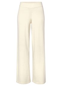 Lascana Dames Broek van tricot in cream ,maat 32/34, Witt, 28% Polyester, 28% Polyester, 22% Nylon