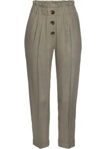 Lascana Dames Paperbag-broek in groen ,maat 38, Witt, 100% Viscose