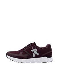 Slip-On Sneaker RIEKER SPORT "Preston", Damen, Gr. 38, lila (brombeere), Nubuklederimitat, Textil, Schuhe Slip-On Sneaker, Freizeitschuh, Halbschuh, Schlupfschuh mit Gummizug