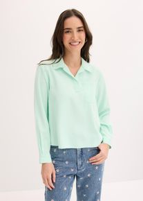 Tunika av fintr&aring;dig viskosmix - gr&ouml;n - storlek 36 - bonprix