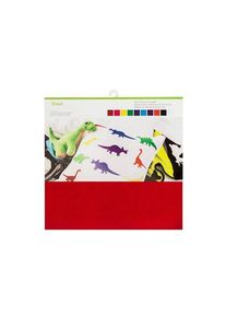 CRICUT - craft material - 305 x 305 mm - 10 sheets - red pink yellow green blue turquoise orange black white - felt