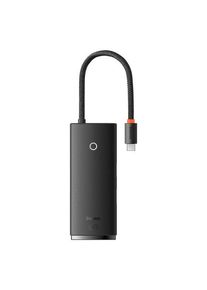 Baseus Lite Series multifunctional HUB USB Type C - 2 x USB 3.0 / USB Type C PD / HDMI 1.4 / SD / TF black (WKQX050101)