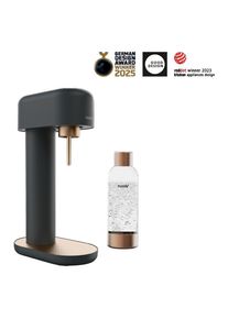 MYSODA Wassersprudler, Schwarz, Ros&eacute;gold, Metall, 14x41x24 cm, Geschirr, Wasseraufbereitung, Wassersprudler