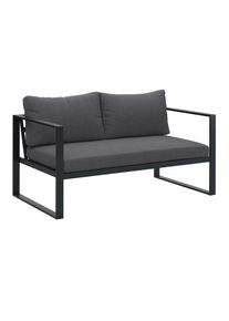 Ambia Garden Loungesofa, Anthrazit, Metall, Textil, 134x63x76 cm, Gartenm&ouml;bel, Loungem&ouml;bel, Gartensofas & Loungesofas